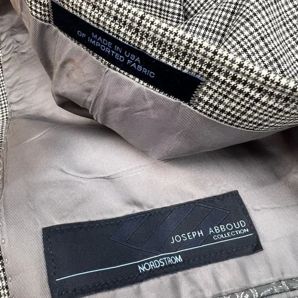 Joseph Abboud Blazer Jacket Sport Coat Mens 50R Classic Fit Wool Bone/Gray